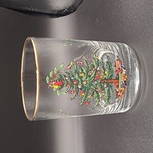 Spode Christmas Tree Low Ball Rocks Glass Gold Rim Replacement